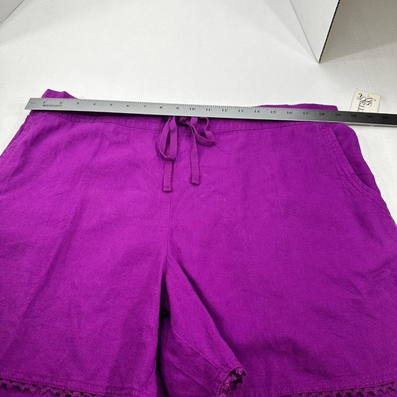 Terra And Sky Women's 0X Soft Trim Short Elastic Back Drawstring Front 2 Pocket - Picture 8 of 14